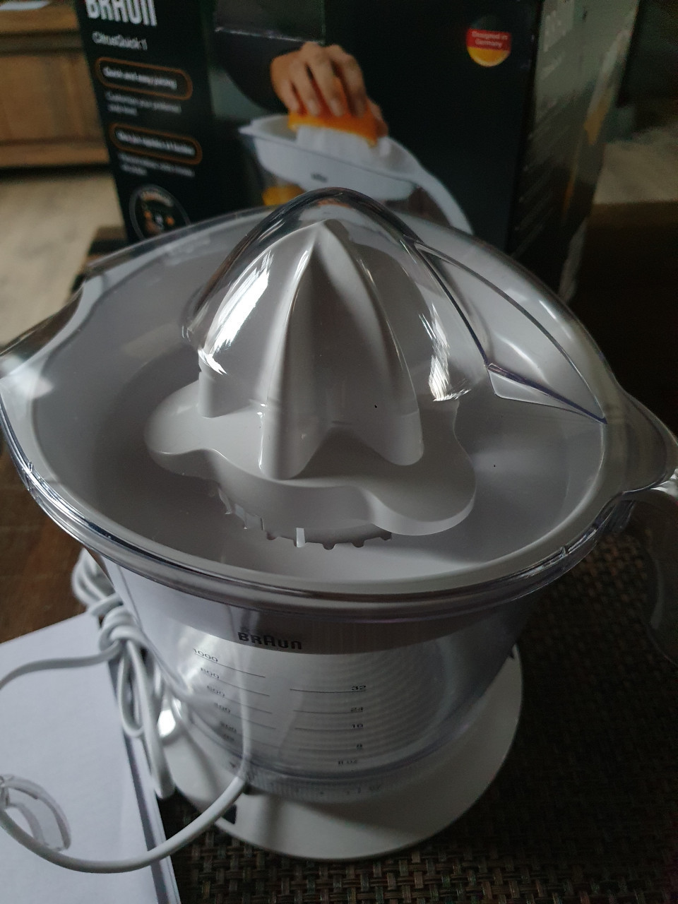 Nieuwe krachtige Braun citruspers, met vruchtvlees standen, in doos....