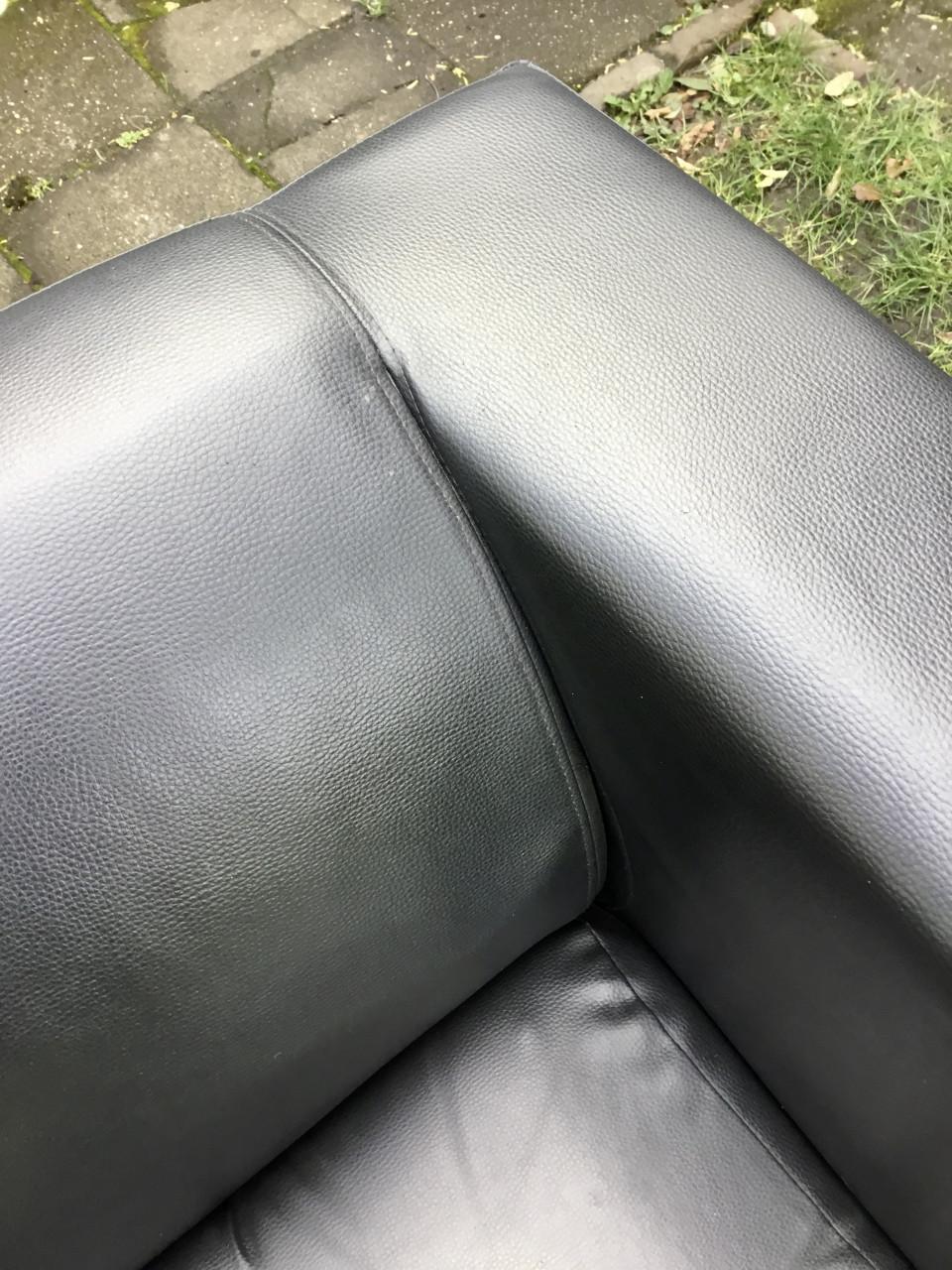 2,5 zits lederen design zitbank met gelijke leuningen