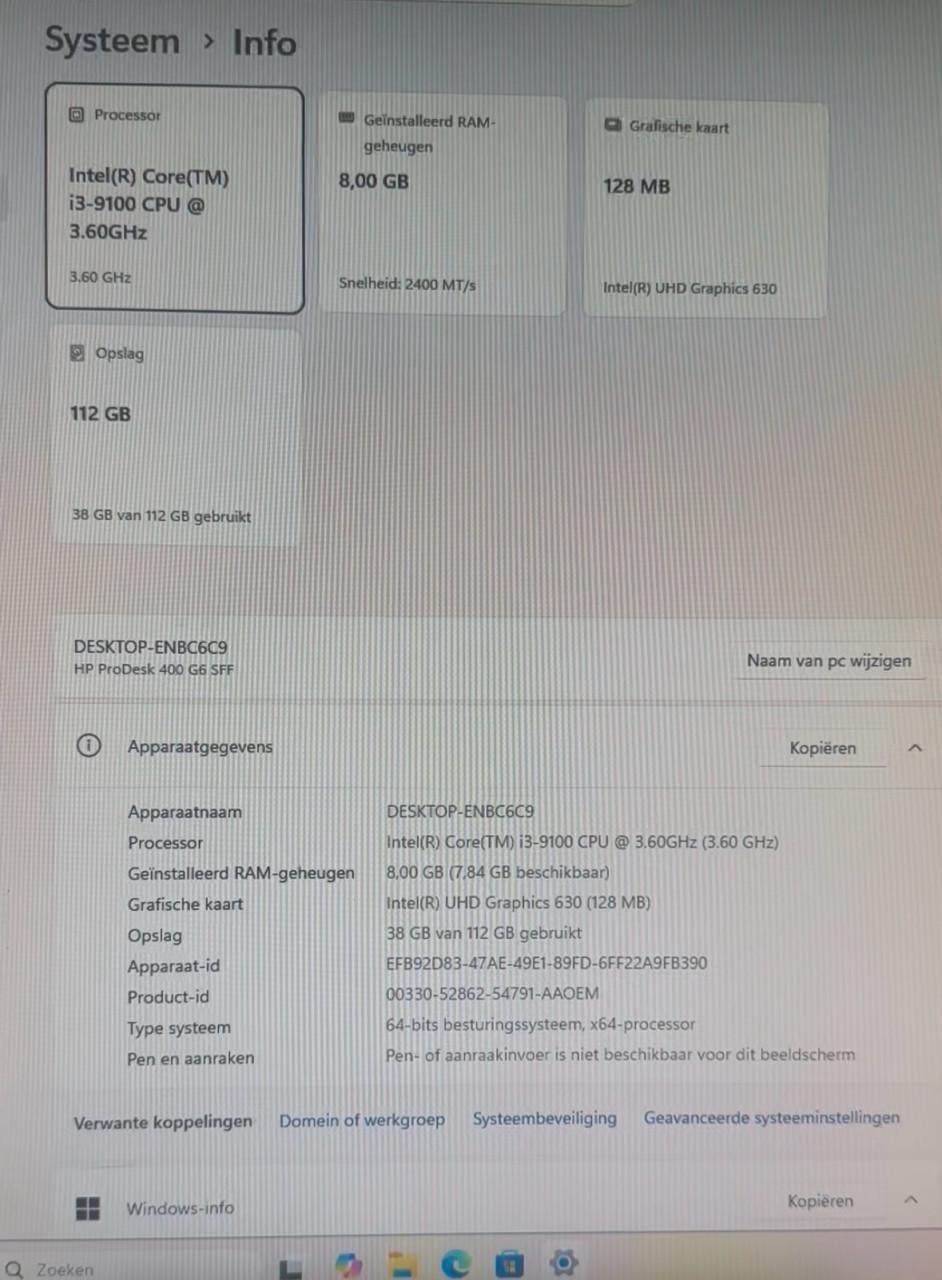 HP ProDesk 400 G6 SFF Core i3 10de generatie