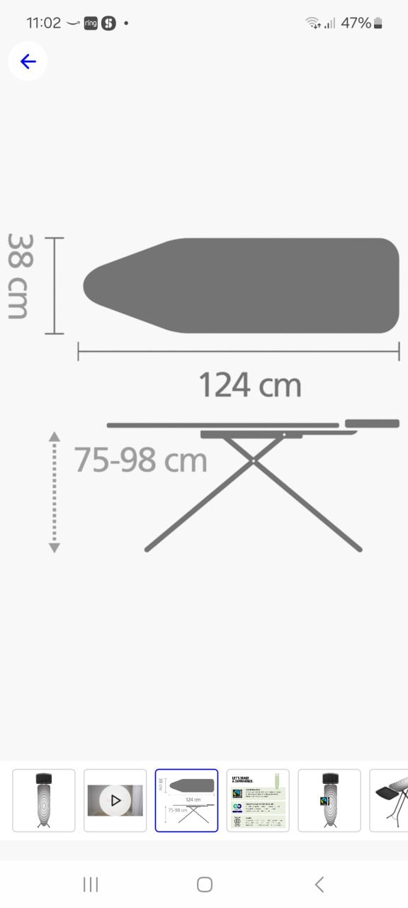 Brabantia strijkplank Nieuw staat
