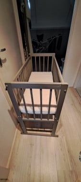 Co-sleeper antraciet + matras