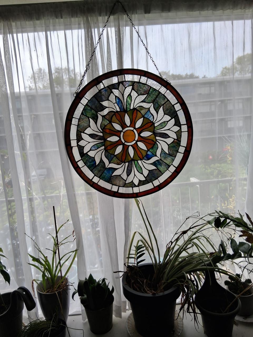 Te koop tiffany style glas in lood zonnevanger