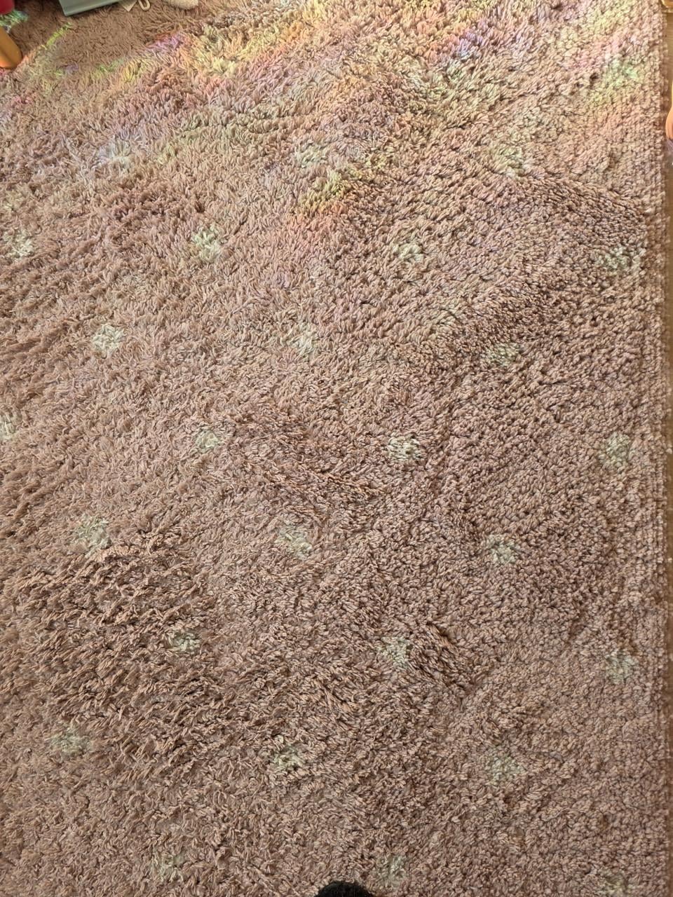 Vloerkleed oudroze met witte stippen 170 x 120