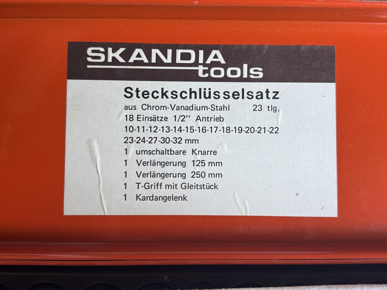 Skandia doppen/steeksleutelset