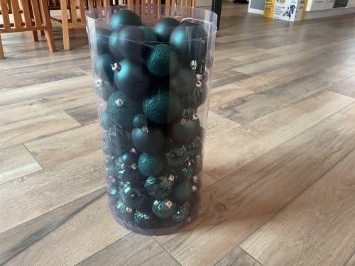 Onbreekbare groene kerstballen ca. 100 st. (Intratuin) nieuw