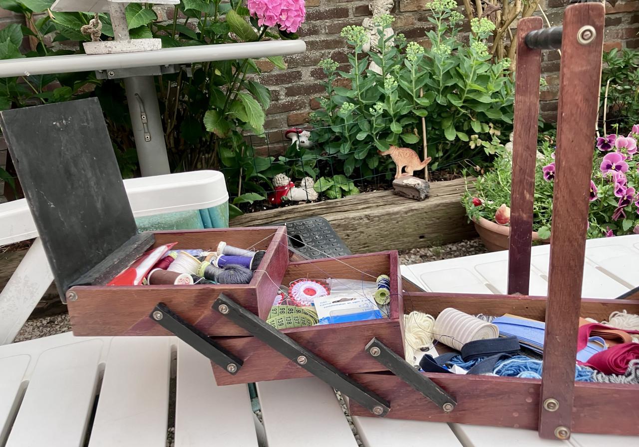 Houten naaibox
