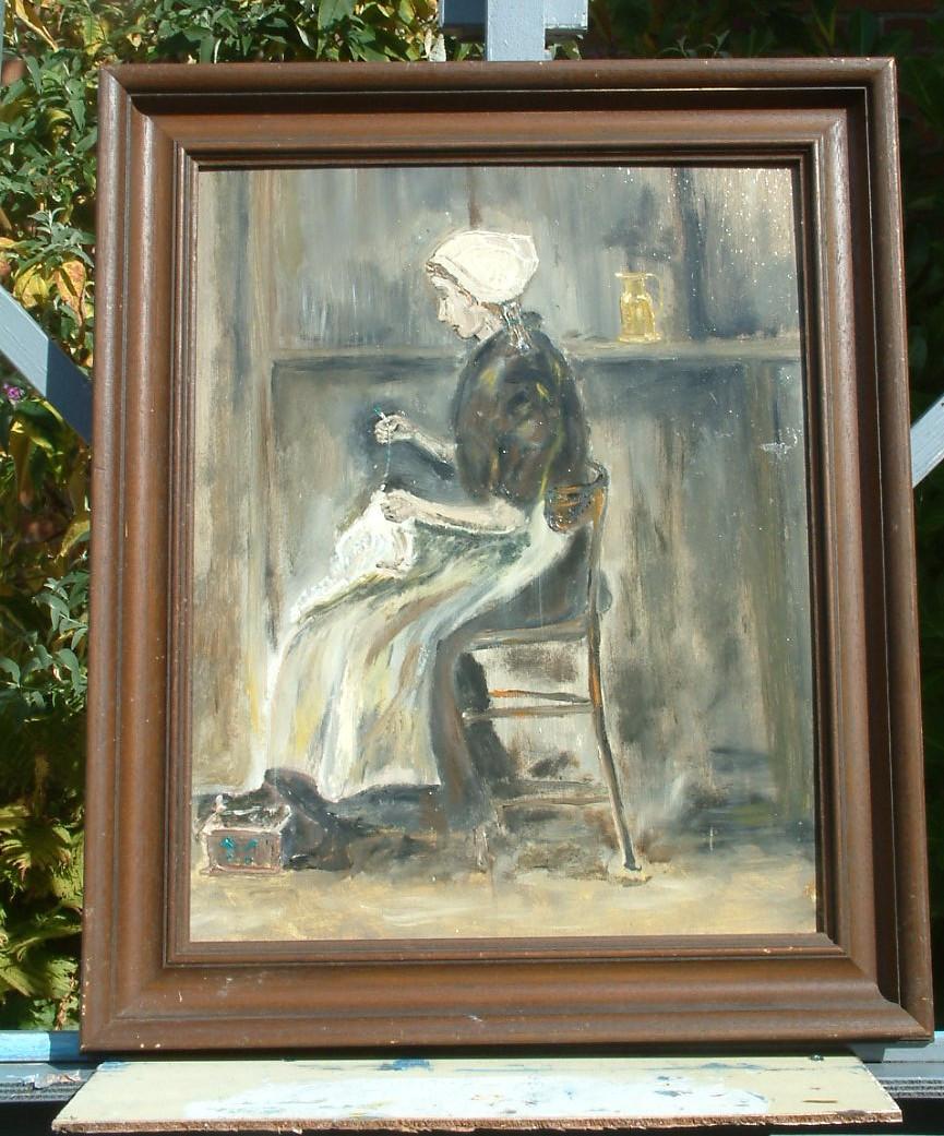 Nog wat voor Veere  ,geld speeld geen rol zeggen ze  40 x 50  cm olie verf