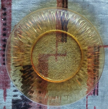 1 st. Glazen Bord Ø 19 cm.