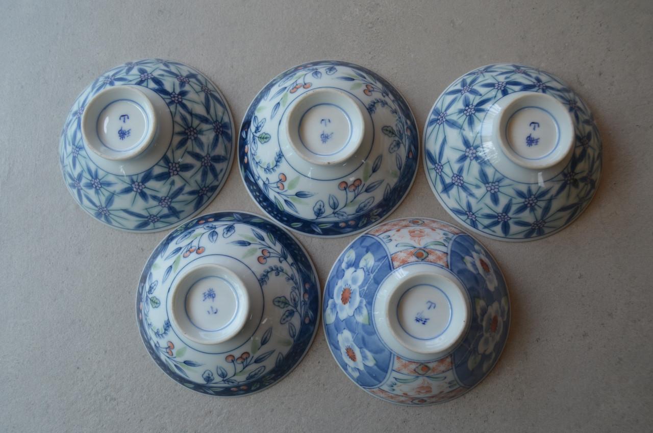 5 Prachtige Chinese rijstkommen ipst! 3 Decors.