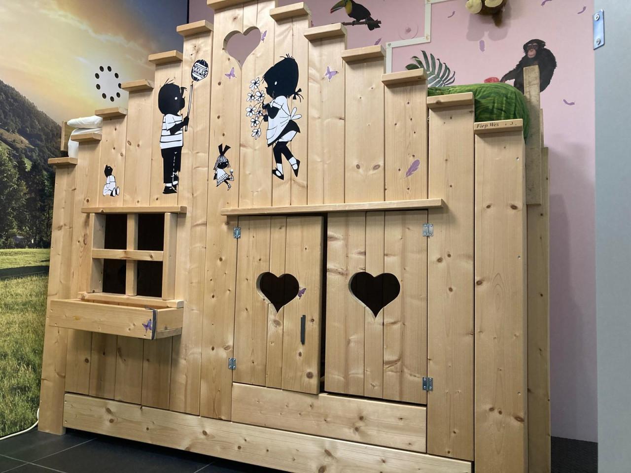 Kinderbed 200x90 Bedhuisje Huisbed stapelbed 3 persoons