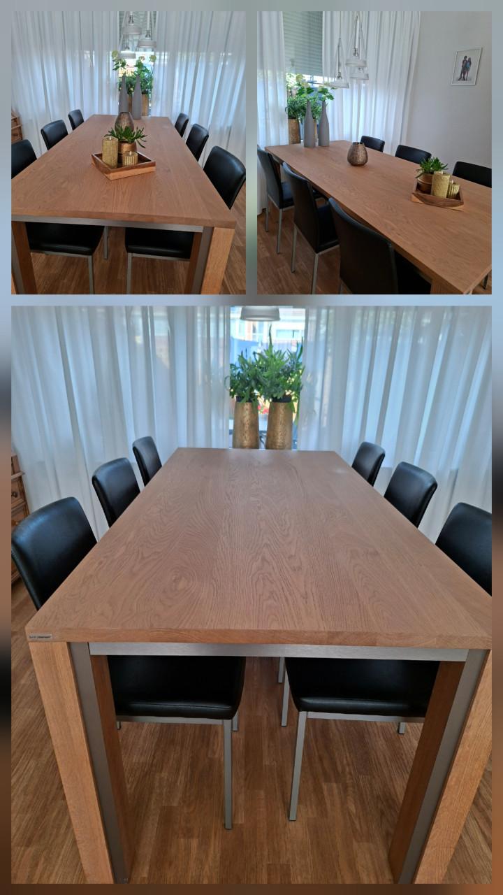 Eetkamertafel met 6 stoelen..