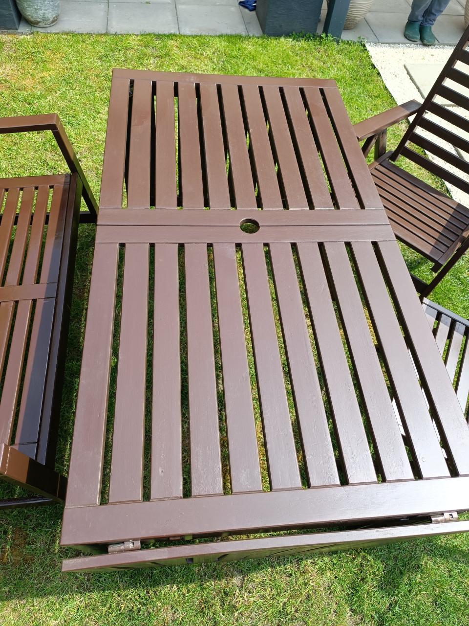 IKEA APPLARO tuinset te koop – bruin gebeitst massief hout