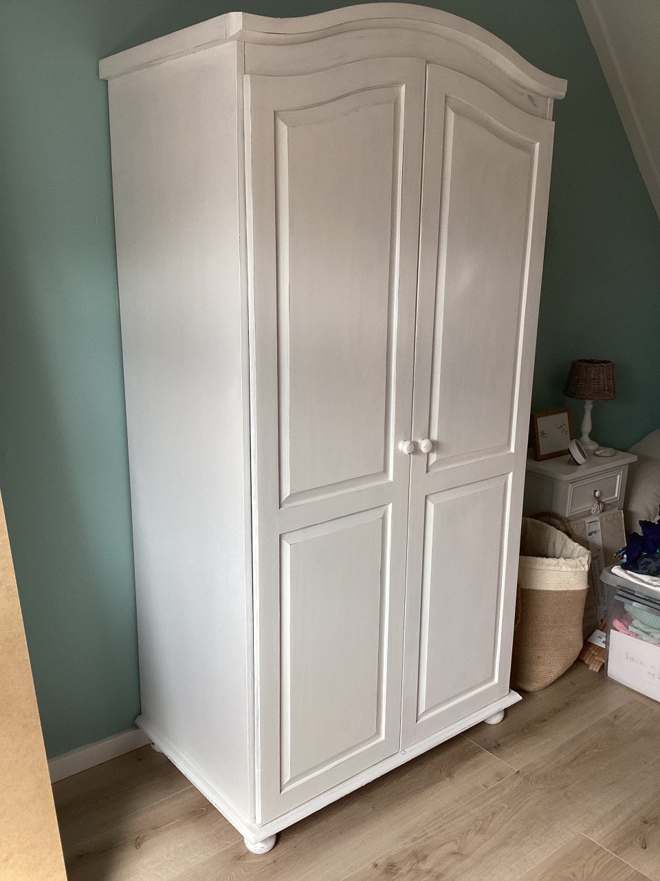 Brocante kast wit