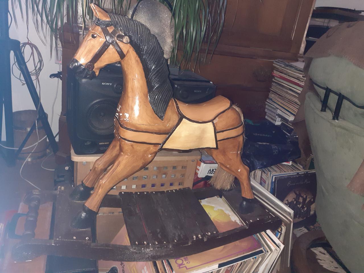 Kermis Schommel Paard - Vintage - van Hout -Origineel