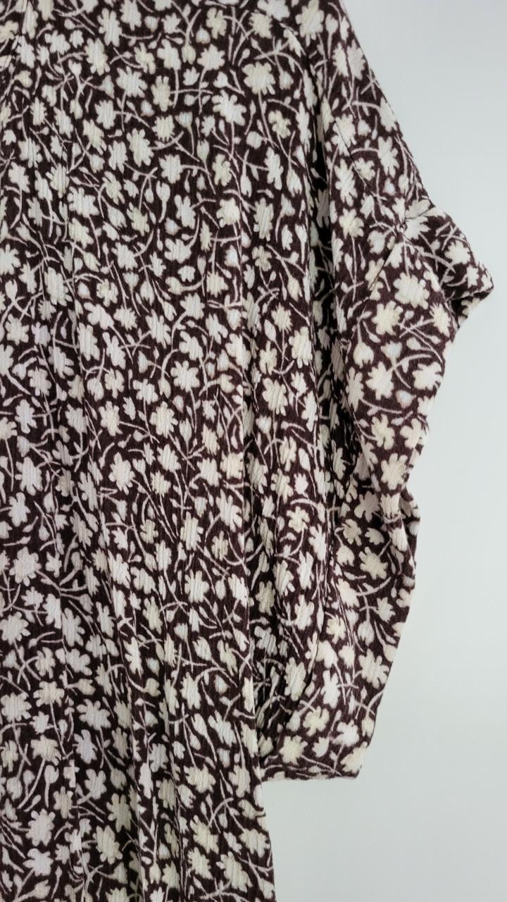 H&M viscose blouse top donkerbruin, mt 36