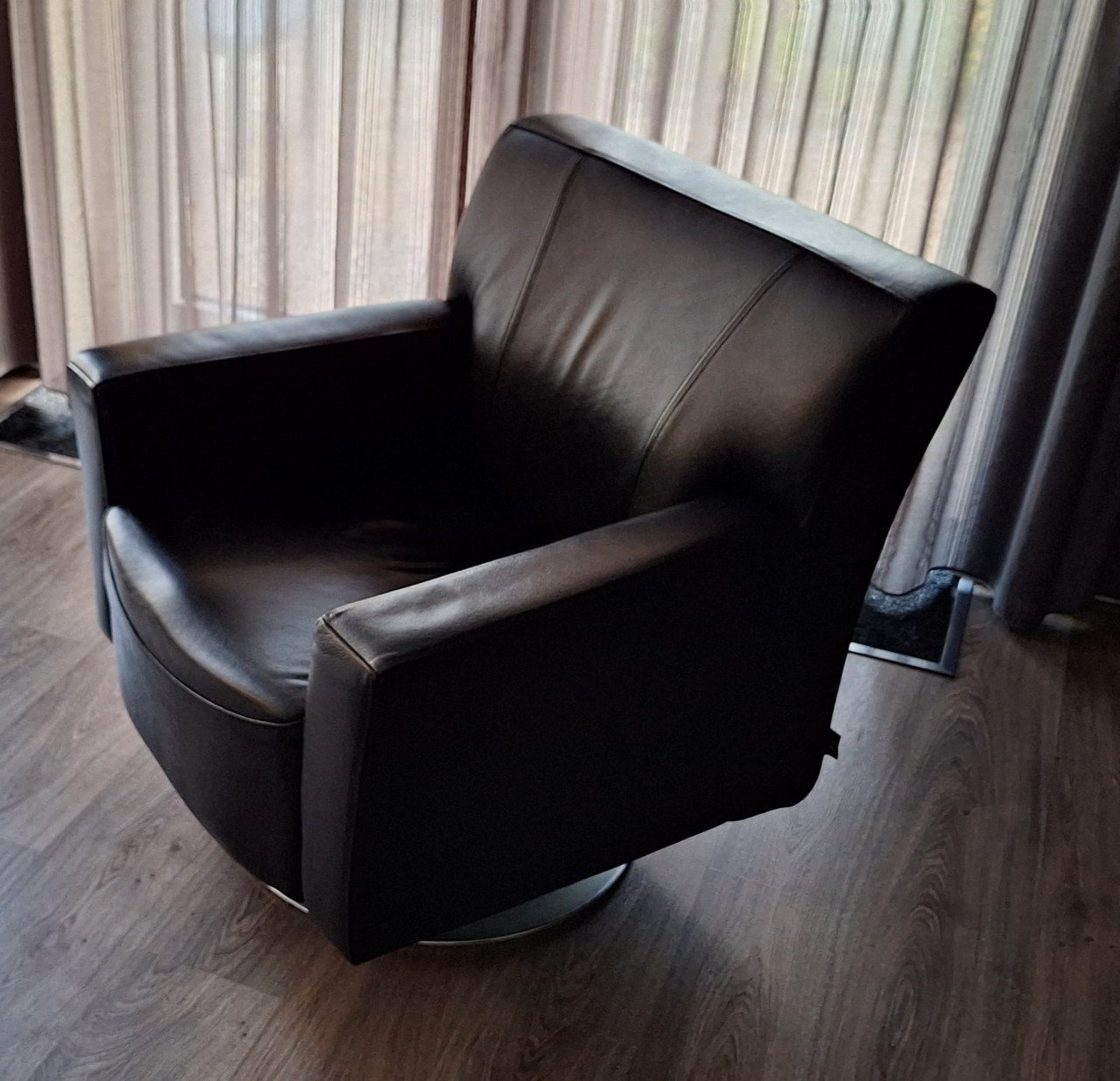 Lederen draaistoel fauteuil H&H