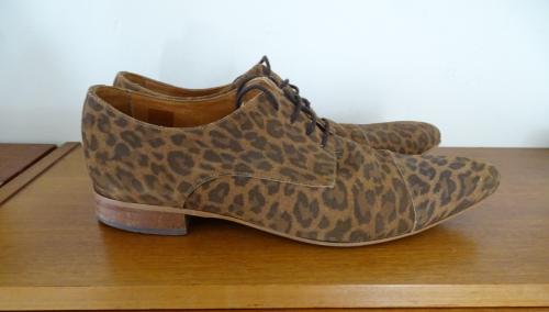 Stoere Italiaanse schoenen Panter print Mt 45