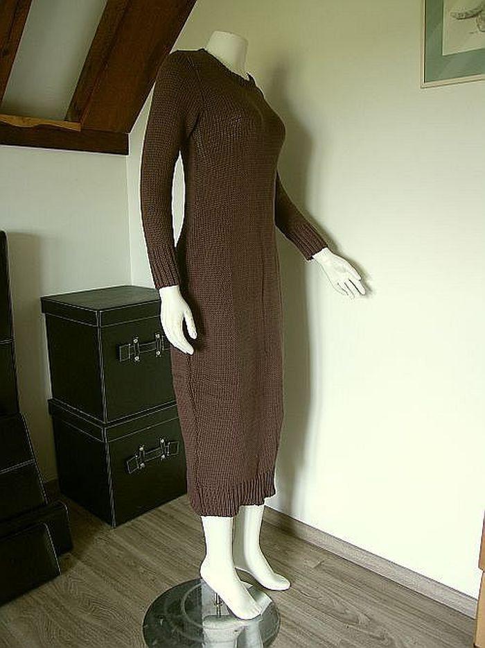 SÁBETH: Nieuw Grofgebreid jurkje bruin S en M € 369,-