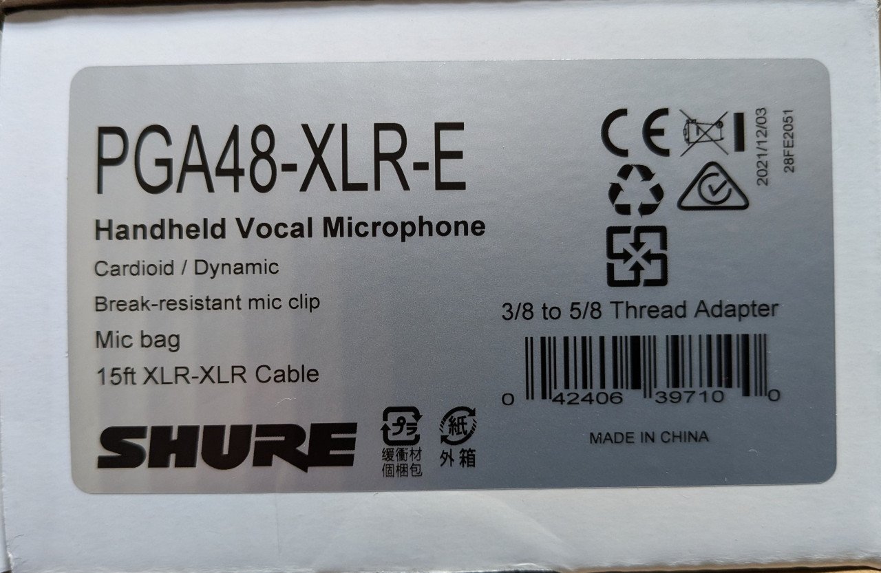 Vier dynamische microfoons (AKG, 2x Shure en DAP)
