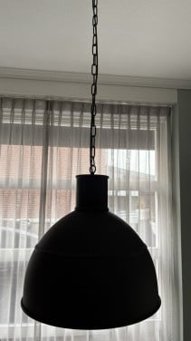 Industriële hanglamp mat zwart