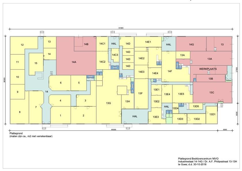 Te huur 47m2 kantoorruimte in. kantorenplein Goes