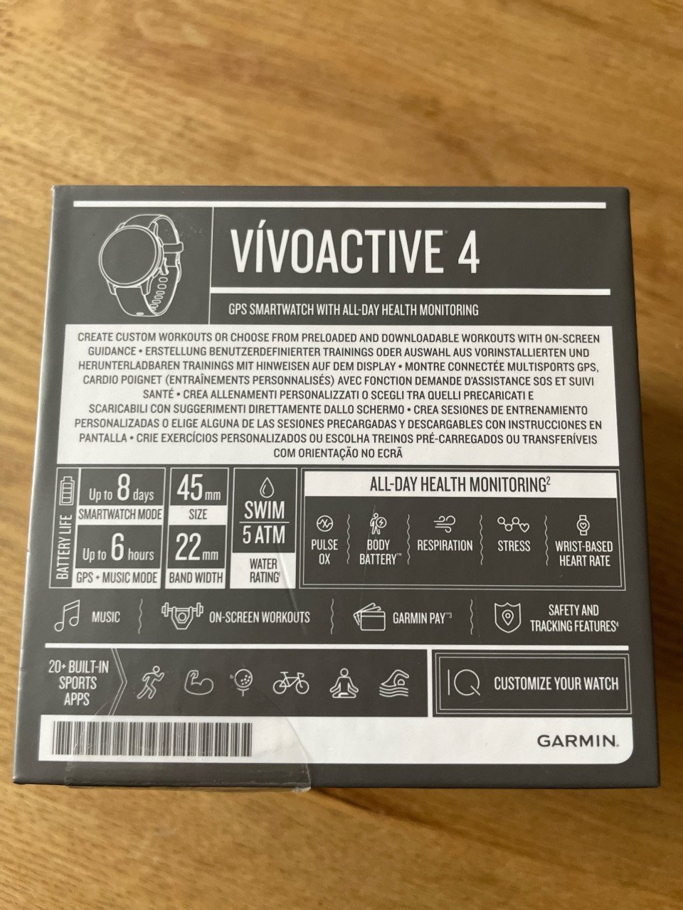 Garmin Vivoactive 4 grijs