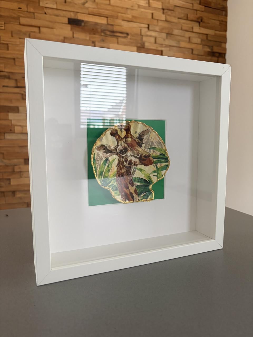 Handgemaakte Sint-Jakobsschelp in lijst unieke wanddecoratie
