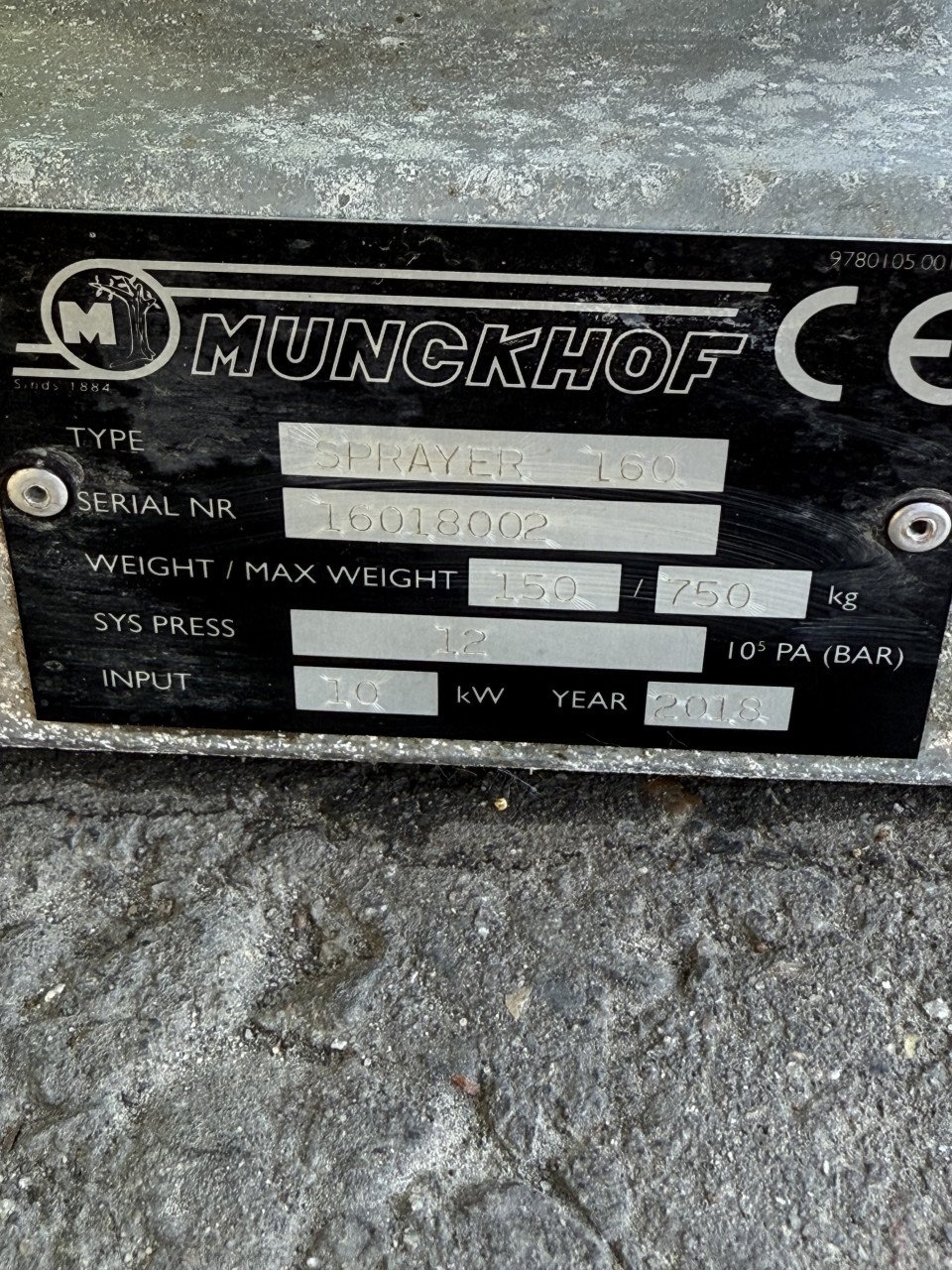 Onkruidspuit Munckhof (fruitteelt) 600 liter