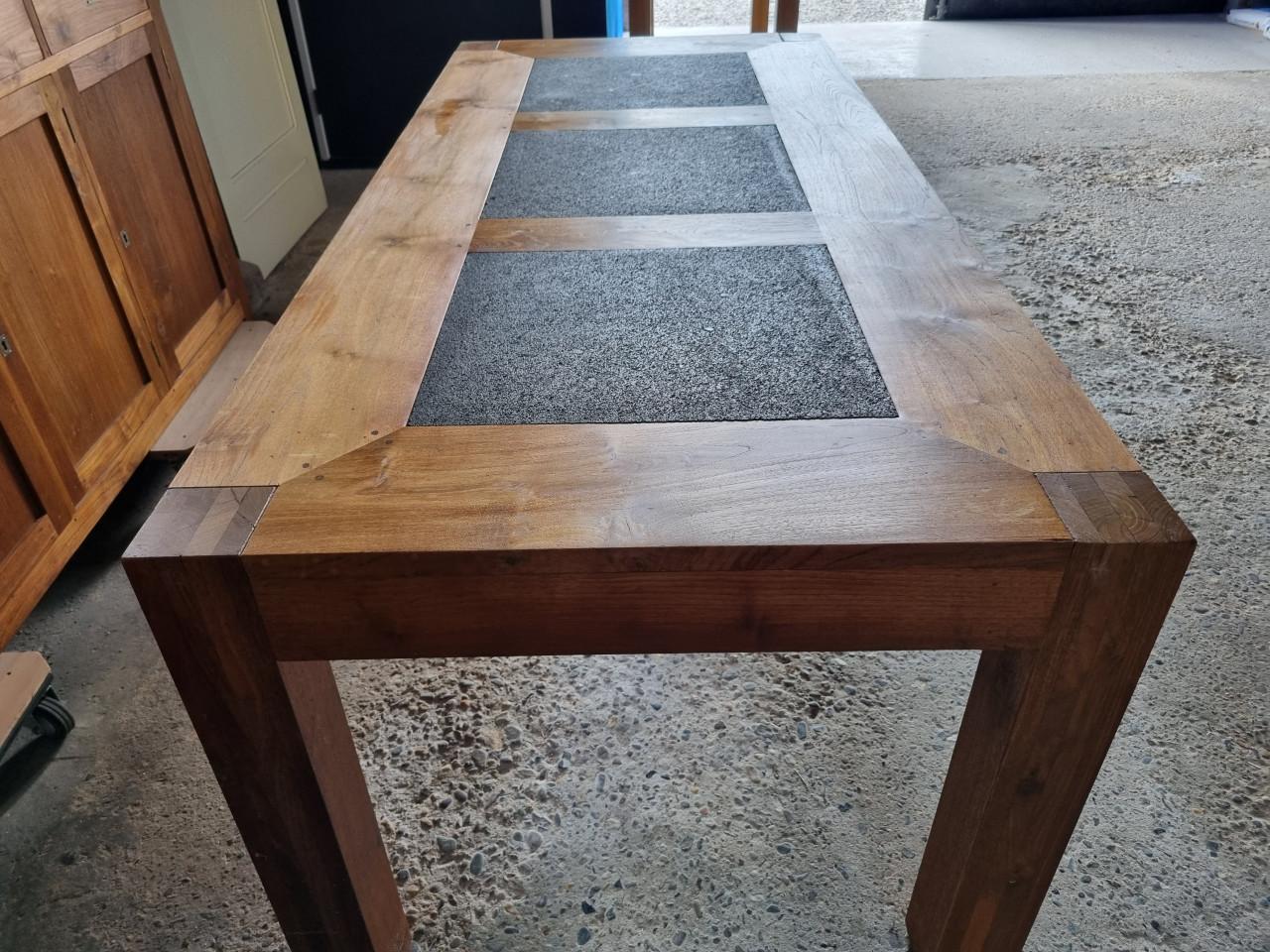 Eettafel - teakhouten set