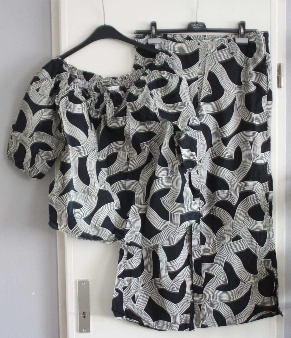Set broek en shirt zwart wit  maat 42