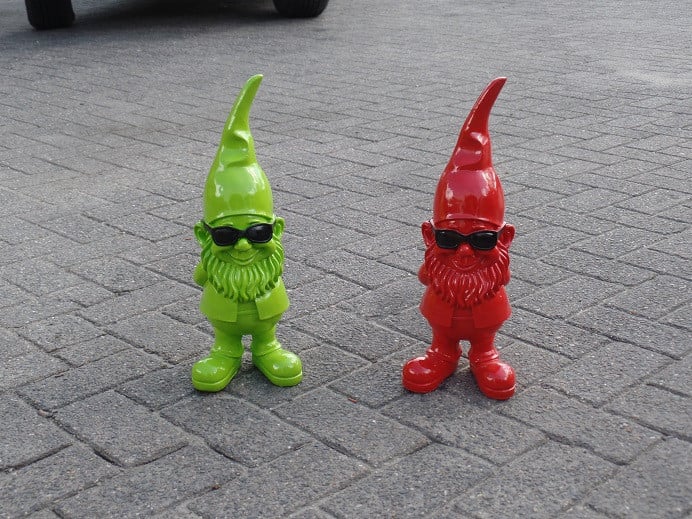 Gaslantaarn zwart met kiezels