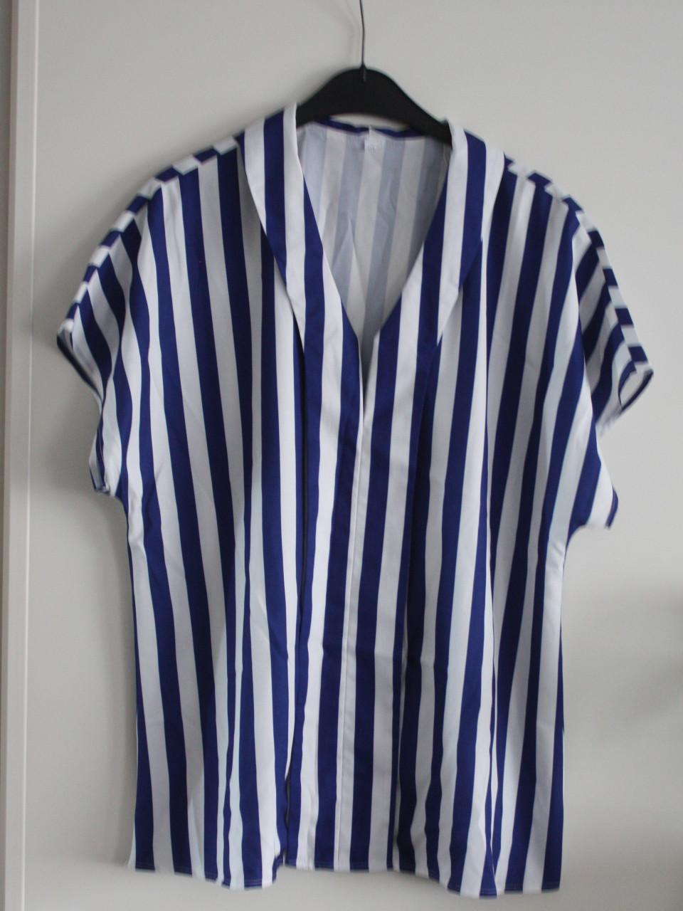 Shirt blauw wit gestreept maat 2xl