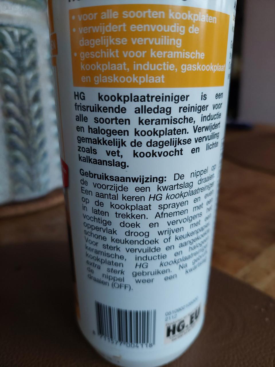 2 nieuwe HG spuitflacons kookplaatreiniger