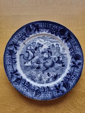 Blauw/wit bord Leeuwenjacht