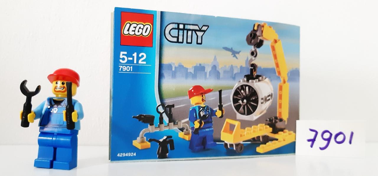 Lego City 7901: Vliegtuigmonteur, vliegtuig onderhoud