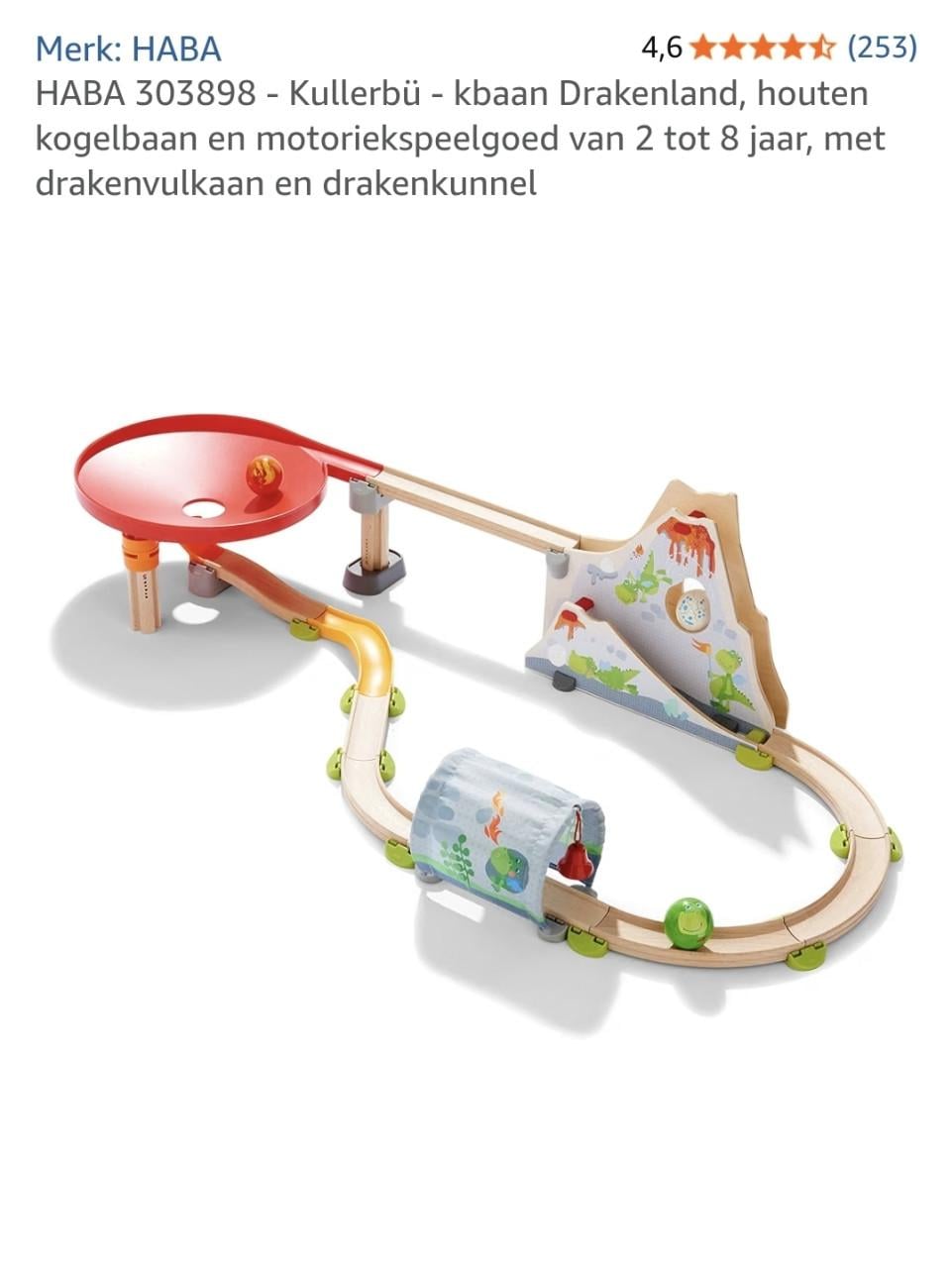 Knikkerbaan van hout, merk HABA