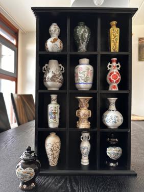 Franklin Mint Japans porseleinen mini vaasjes