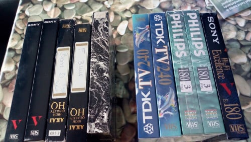Nieuwe VHS videobanden, 5 stuks