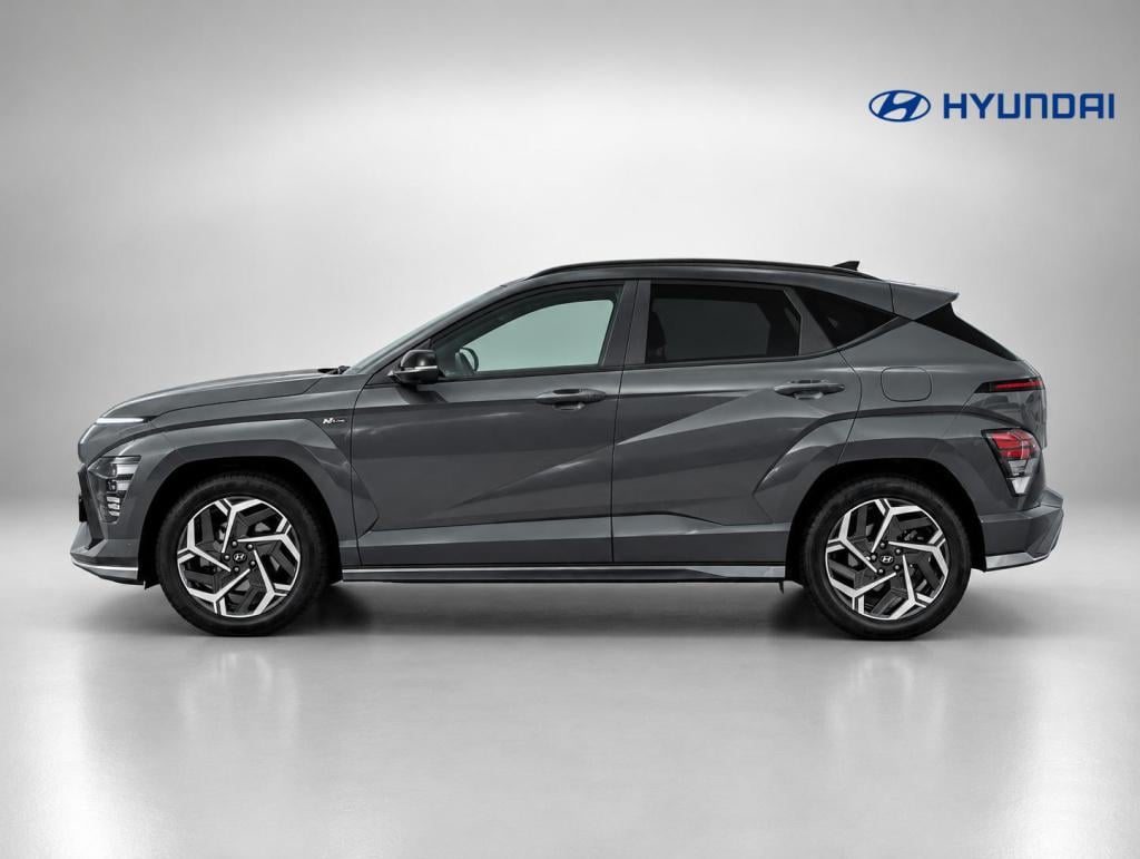 Hyundai Kona 1.6 gdi hev n line trekhaak afneembaar, allseasons + nieuwstaa