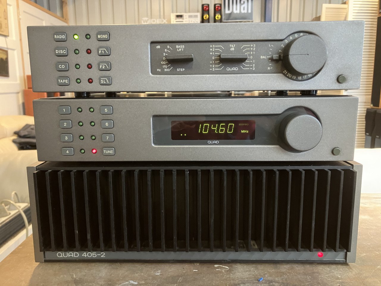 Quad 405-2, 34 en FM4 groot onderhoud en garantie pracht vintage set