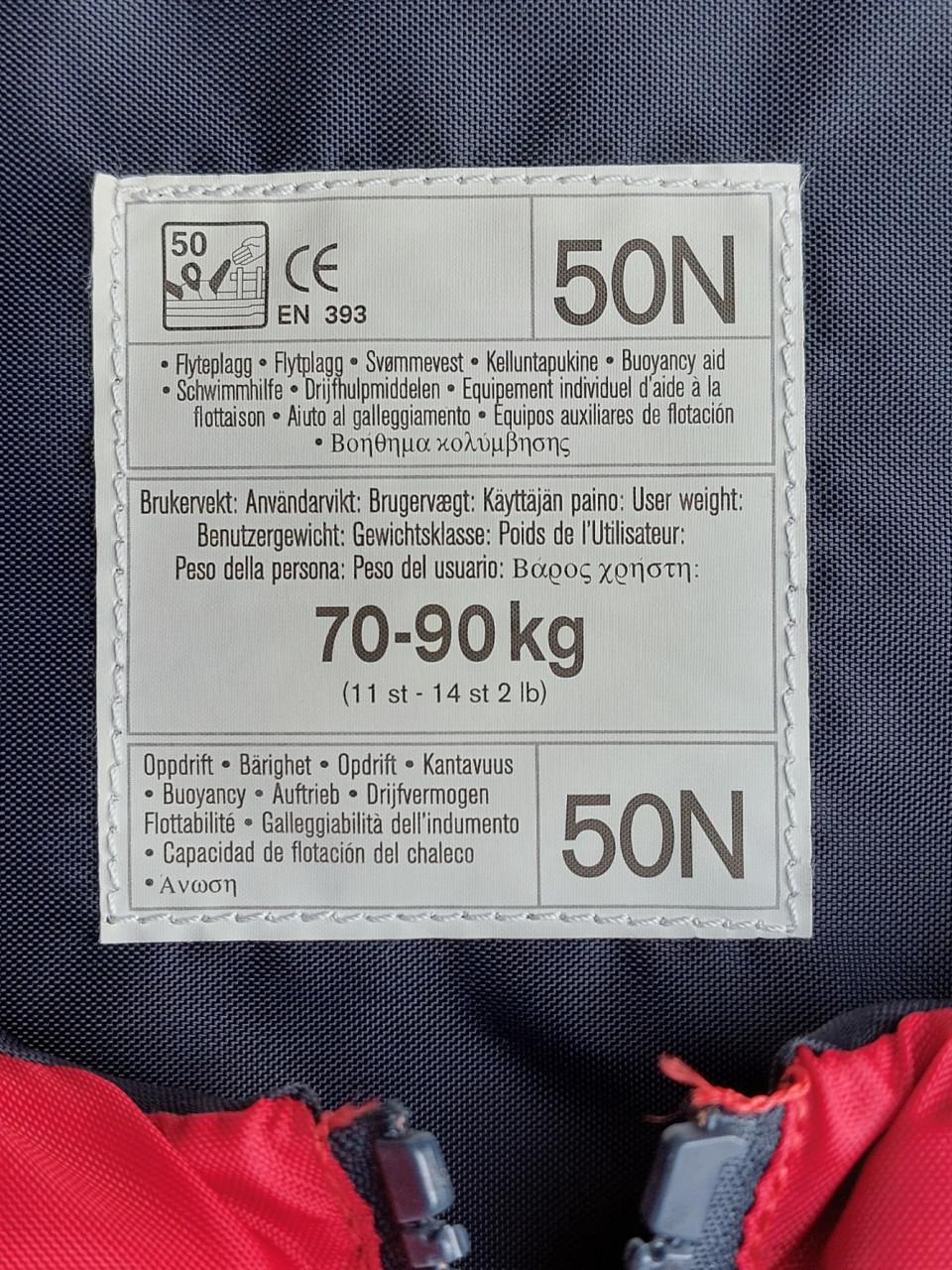 Helly Hansen zwemvest Maat L (70-90kg)