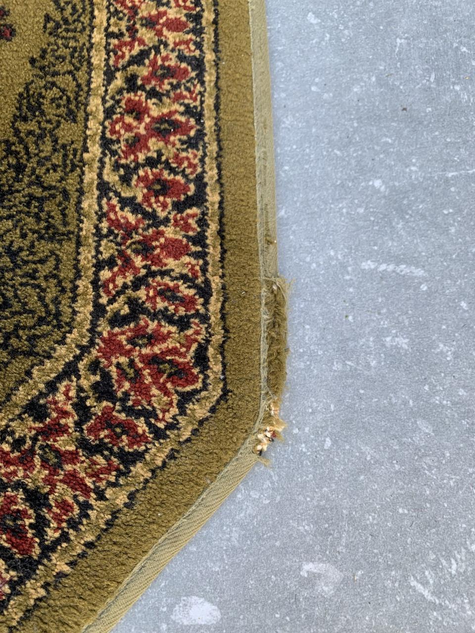 ✨Super Leuk Achthoekig Vintage Vloerkleed ✨Zuiver Scheerwol ✨