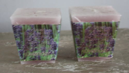Set van 2 lavendel geurkaarsen