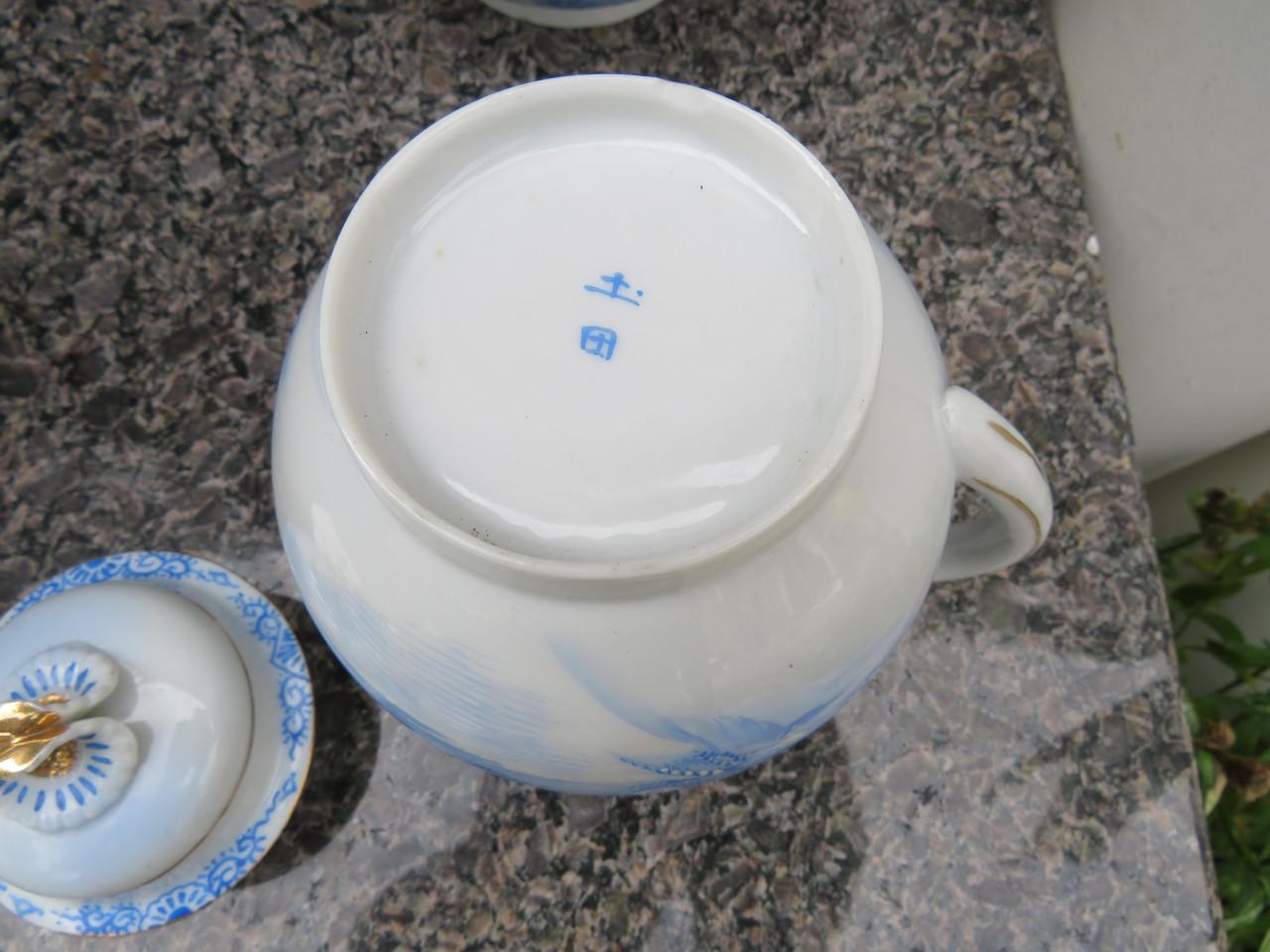 Vintage Japanse Kutani eierschaal porseleinen theeservies