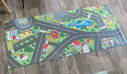 Verkeersspeelkleed 90 x 200 cm Lekker dik vinyl, anti allergisch