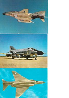 Ansichtkaarten vliegtuigen straaljagers 8 stuks