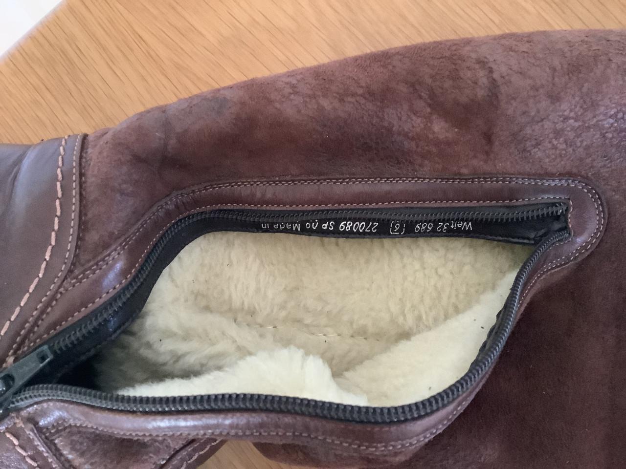 Gabor Laarzen Jak leer - bont gevoerd - kleur Mokka - boven wijdte 32/38 cm