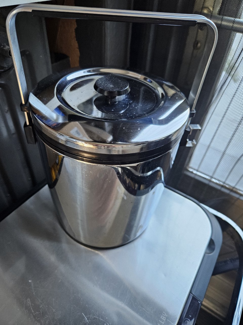 Mooie vintage jaren 70 Alessi ijsemmer van RVS...
