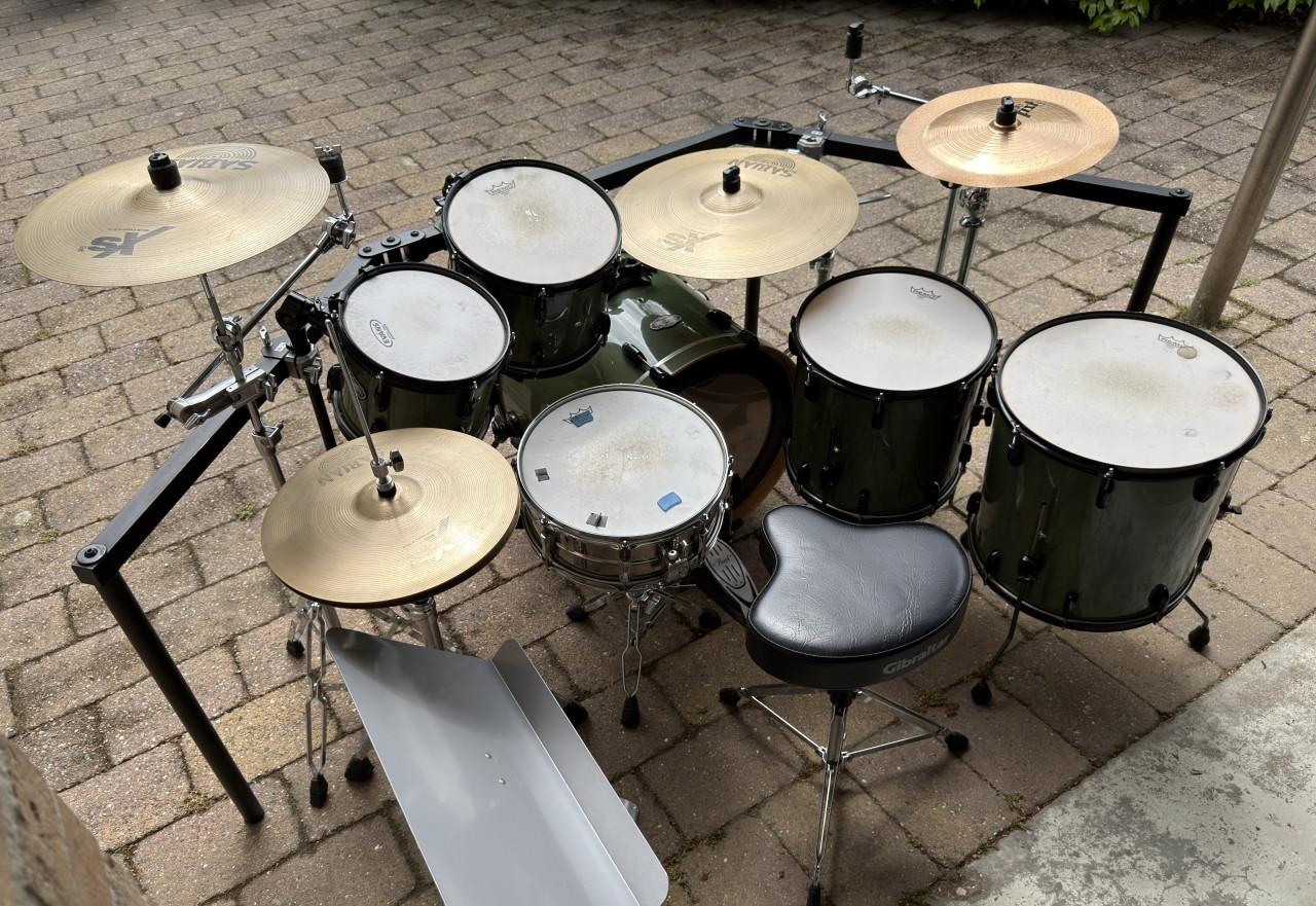 Pearl Vision drumstel - Zeer compleet