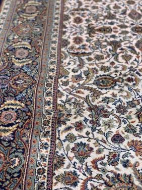✨Schitterend Sfeervol Donkerblauw Vintage Vloerkleed Zuiver Scheerwol ✨